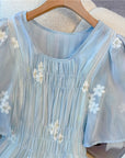 Eliana Embroidery Plus Size Silk Dress