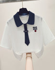 Collins Miu Miu Tie on T-Shirt