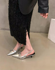 zara style 3 strap sling back kitten heels