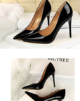 Sleek glossy pumps with a polished finish and classic pointed silhouette. Perfect for office chic, formal events, or evening elegance. Available in sizes 34–43. Step into shine and sophistication—shop now!