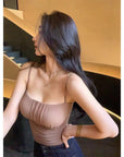 Scottie Gathered Built-In Bra Top