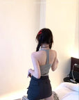 Reese T-Back Built-In Bra Top