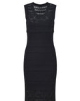VERV Sandro sleeveless black tiered knit maxi dress