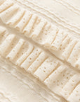 VERV Sandro sleeveless beige tiered knit maxi dress