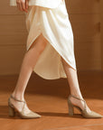 Avery Criss Cross Block Heels