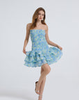 Marylene Floral 3D Folds Mini Dress
