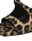 Animal Print Open Toe High Heel Sandal