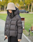 puffer bomber jacket with hoodie for winters