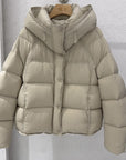 puffer bomber jacket with hoodie for winters