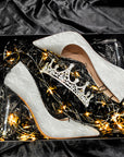 VERV Silver Glittery High Heels