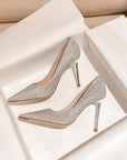 VERV Silver Glittery High Heels