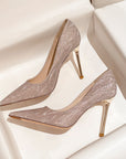 VERV Champagne Glittery High Heels