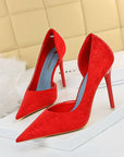 Emma High-Heeled Side Hollow Stiletto