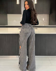 Hollow Cut Out waist pants