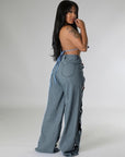 Aspen Hollow Cut Out Denim Pants