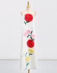 cotton designed floral 3d luxury maxi gown
