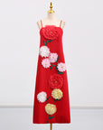 cotton designed floral 3d luxury maxi gown