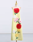cotton designed floral 3d luxury maxi gown