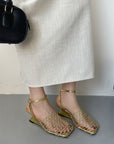 Mesh Toe Wedge Heels
