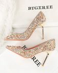 Crystal Studded Wedding Heels