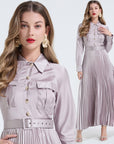 Haily Pleated Skirt And Shirt Coord Set