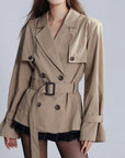 Beige trench coat