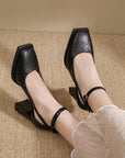 Keya France Style Strappy Block Heels