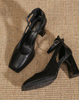 Keya France Style Strappy Block Heels
