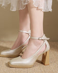 Keya France Style Strappy Block Heels