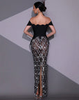 Scarlett Rhinestone Studded Gown