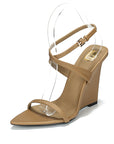 Rowan Open Toe Strappy Wedge Heels