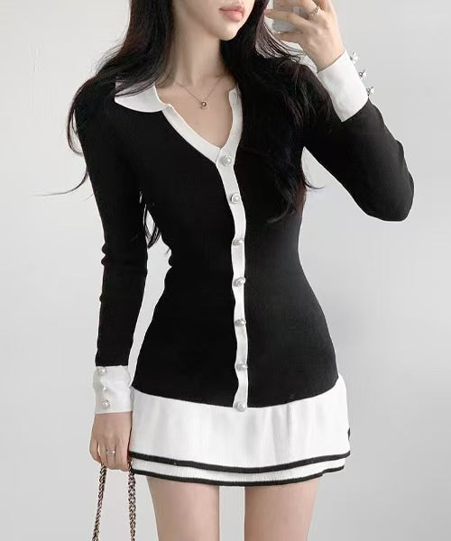 Isabel Slim Korean Style Knit Short Dress – VÈRV LABEL®