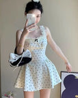 Sarah Spring Polka Dot Short Sleeveless Dress