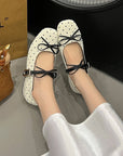Polka Dot ballerinas with a bow