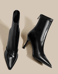 VERV Black Pointed High Heel Boots