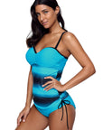 Blue Ocean Color Sweatheart Tankini Set
