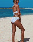 Vartical Striped Classic Two Piece Bathing Suit
