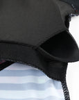 Black Zip Up Neckline Color Block Rashguard Top