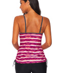 Fiery red Print Tankini Swimwear