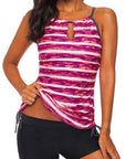Fiery red Print Tankini Swimwear