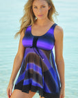 Tie Dye Ombre Swimdess Tankini Set