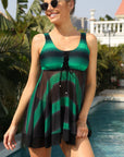 Tie Dye Ombre Swimdess Tankini Set