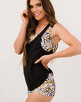 Leopard Sportsbra Tankini Swimsuit