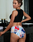 Black Tie Knot High Waisted Swimsuit