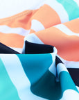 White One Shoulder Striped High Waist Two Pieces Swimsuit