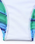 Multicolor Abstract Print Twist High Waist Bikini