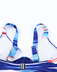 Multicolor Abstract Print Twist High Waist Bikini