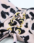 Frilled Leopard High Waist Bikini