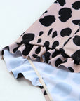 Frilled Leopard High Waist Bikini