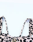 Frilled Leopard High Waist Bikini